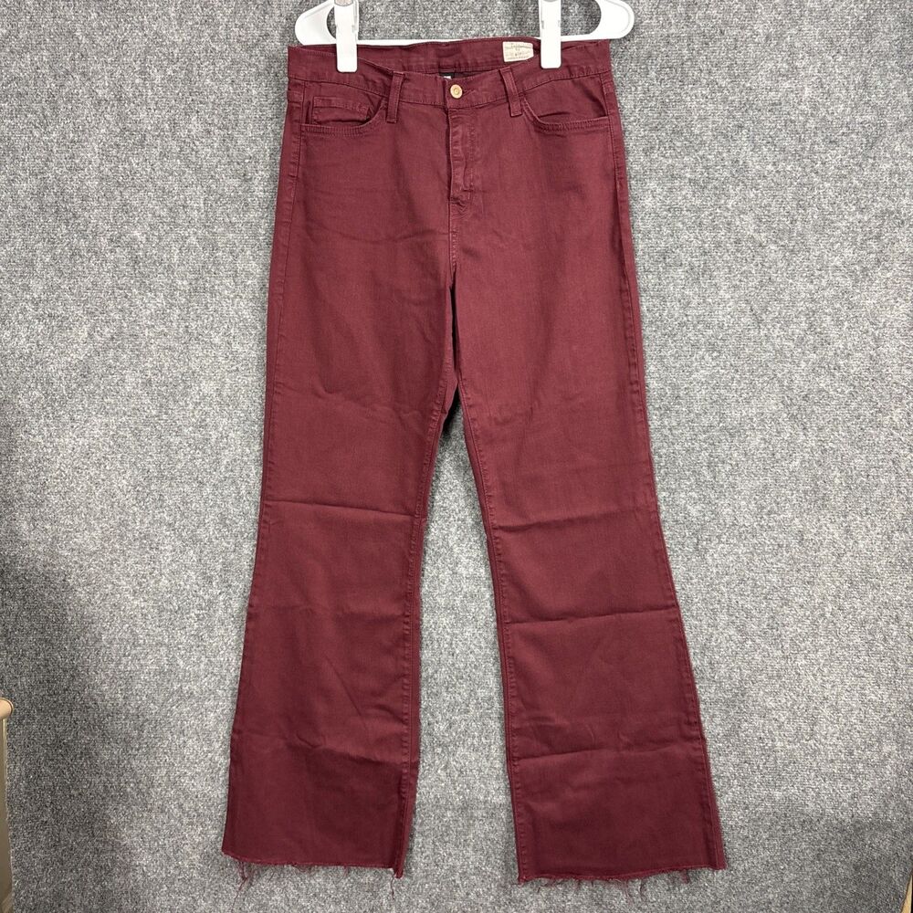Bridge By Gly Jeans Womens Size 31 Red Brick Denim Mid Flare USA